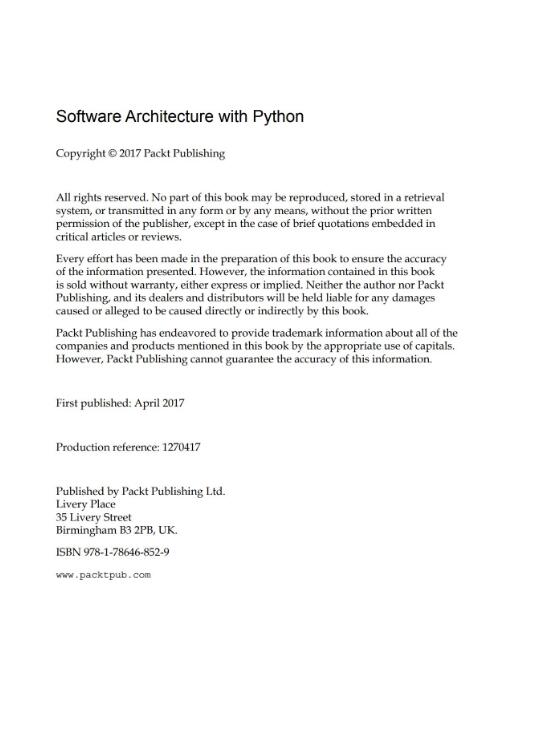 Software Architecture with Python