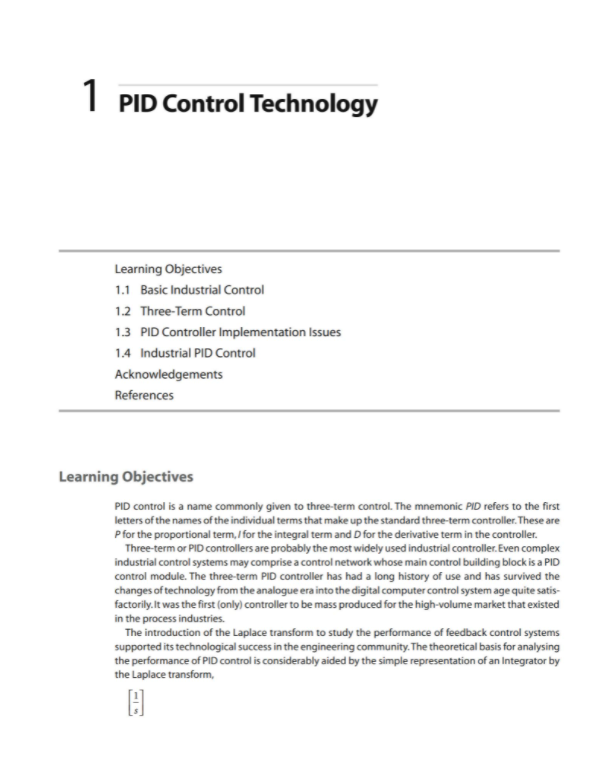 PID Control New Identification and Design Methods.