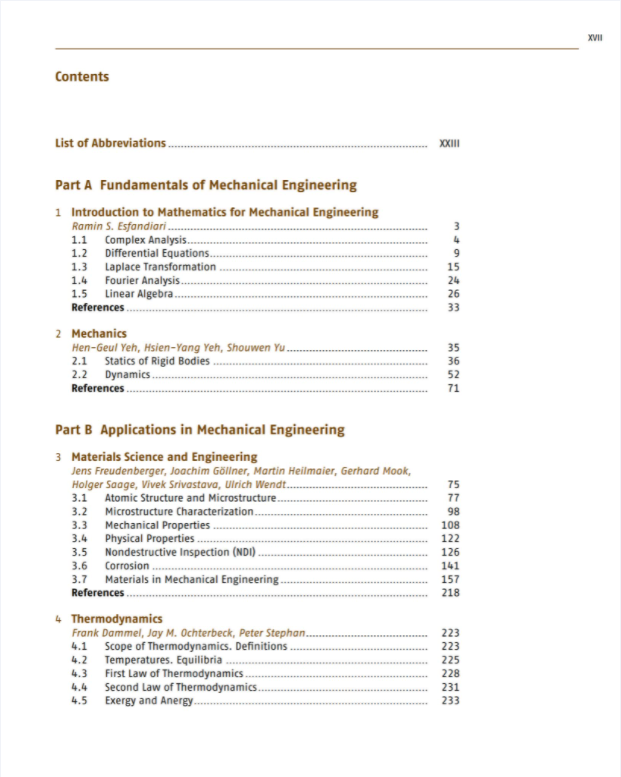 Handbook of Mechanical Engineering.
